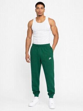 Nike Sportswear Club Fleece Joggers Green Abyss Men’s Large 36–42 Waist